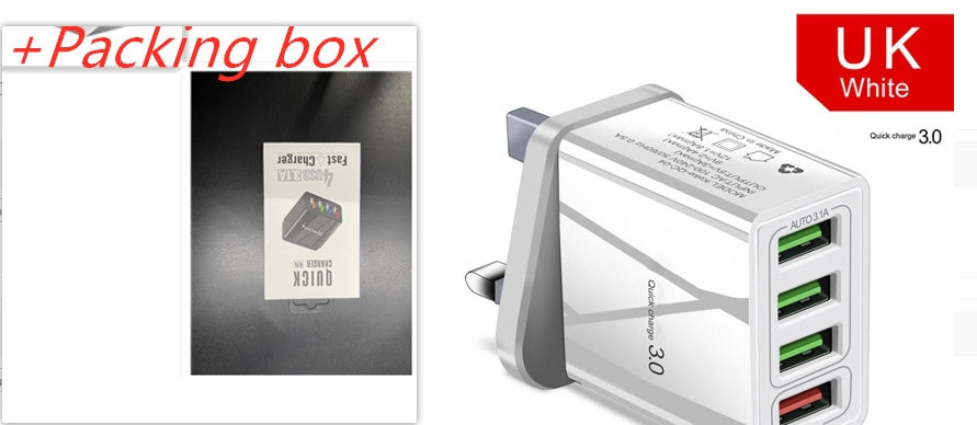 Cabezal de carga iluminado 4USB para teléfono móvil 3A
