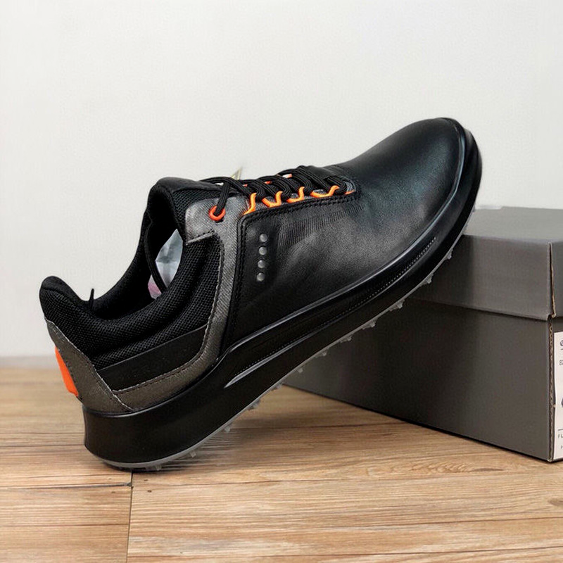 Zapatos de golf de piel de vacuno de primera capa, zapatos deportivos casuales, suelas de goma ligeras, resistentes al desgaste, antideslizantes para senderismo