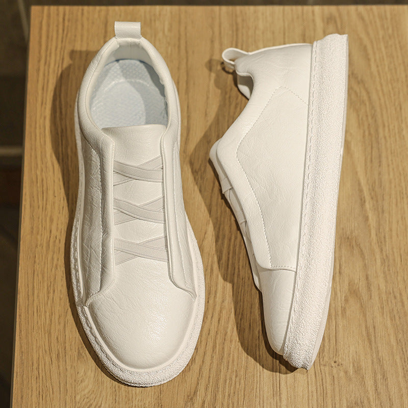 Zapatos tipo board ultraligeros de suela gruesa con tela a cuadros para traje de hombre