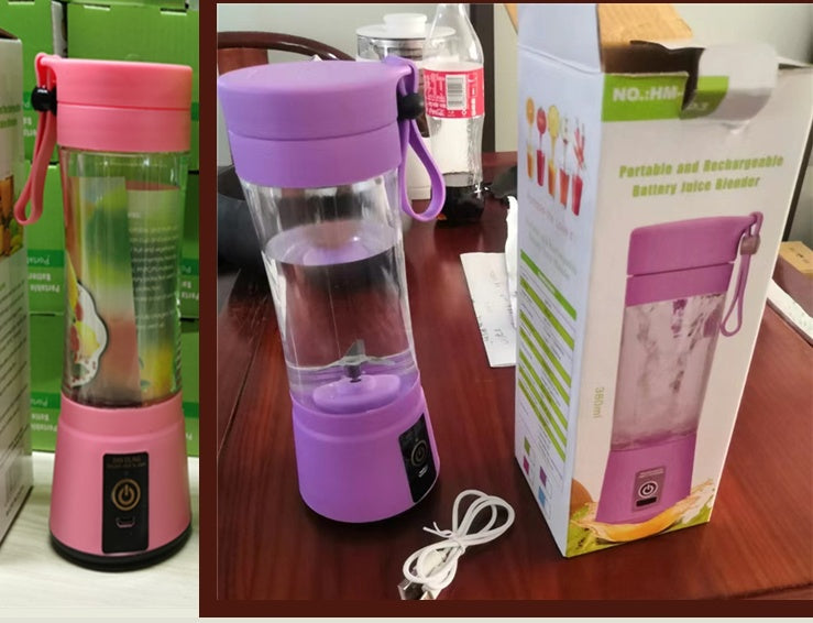 Licuadora portátil con USB recargable, mini batidora de jugo de fruta para cocina, exprimidor eléctrico simple portátil para el hogar