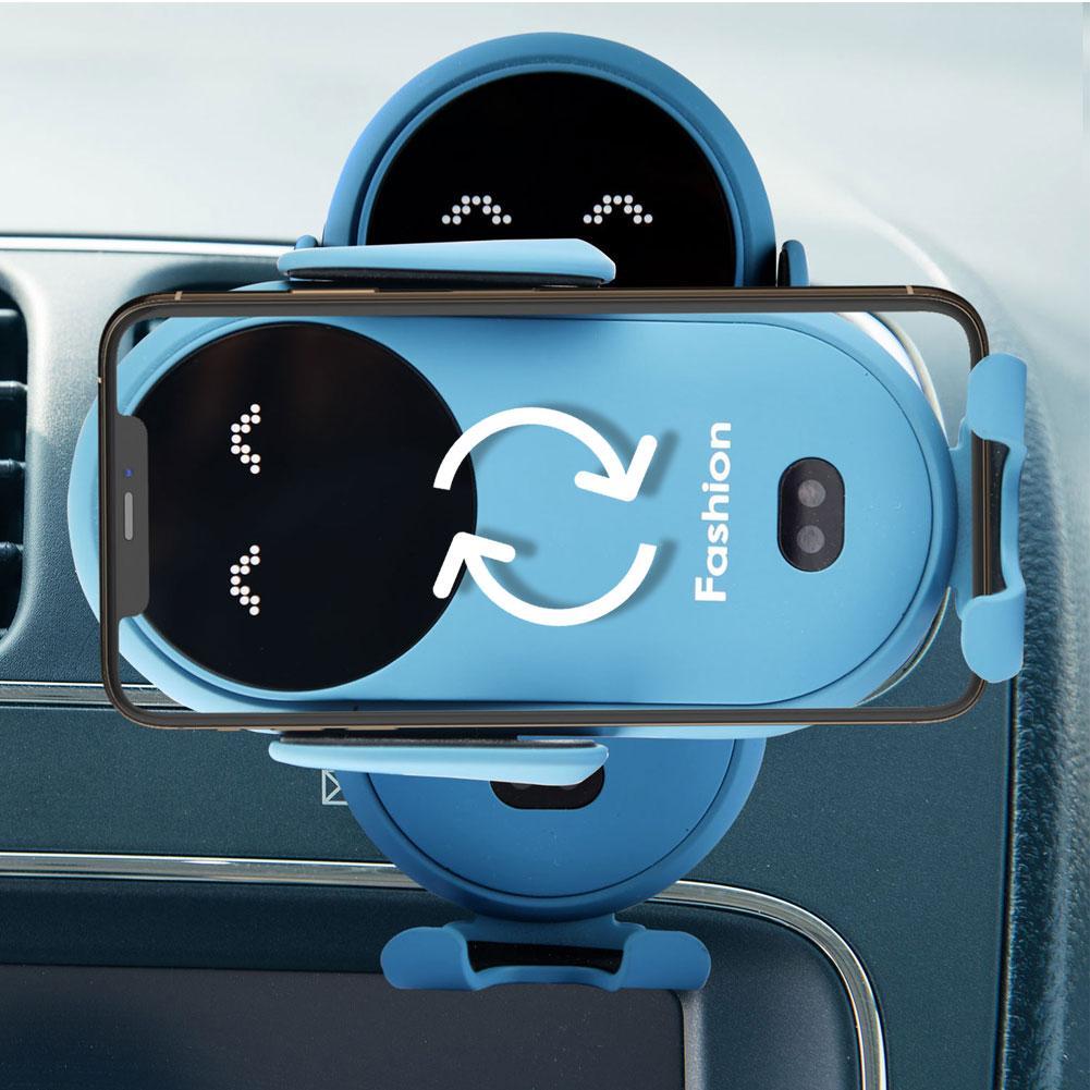 Soporte de teléfono para coche con cargador inalámbrico e inducción infrarroja