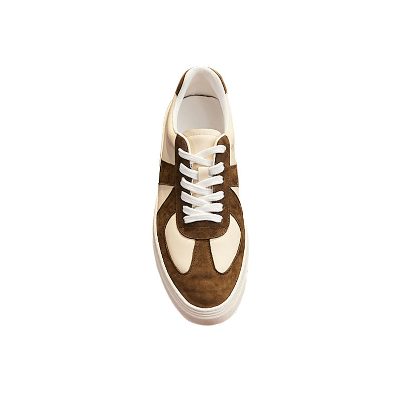 Zapatillas de skate planas casuales para pareja con combinación de colores retro