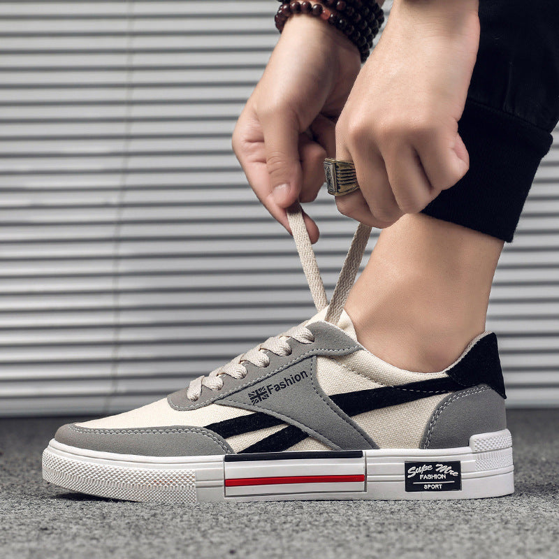 Zapatillas de lona de estilo coreano de moda para hombre