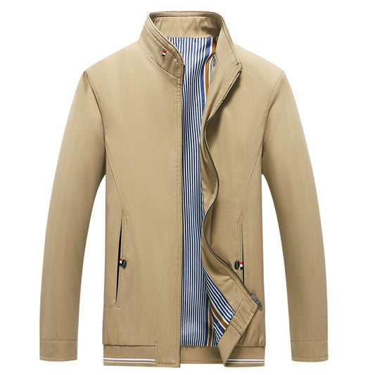 Middle-aged Dad-style Stand-up Collar Jacket Men's Clothing
