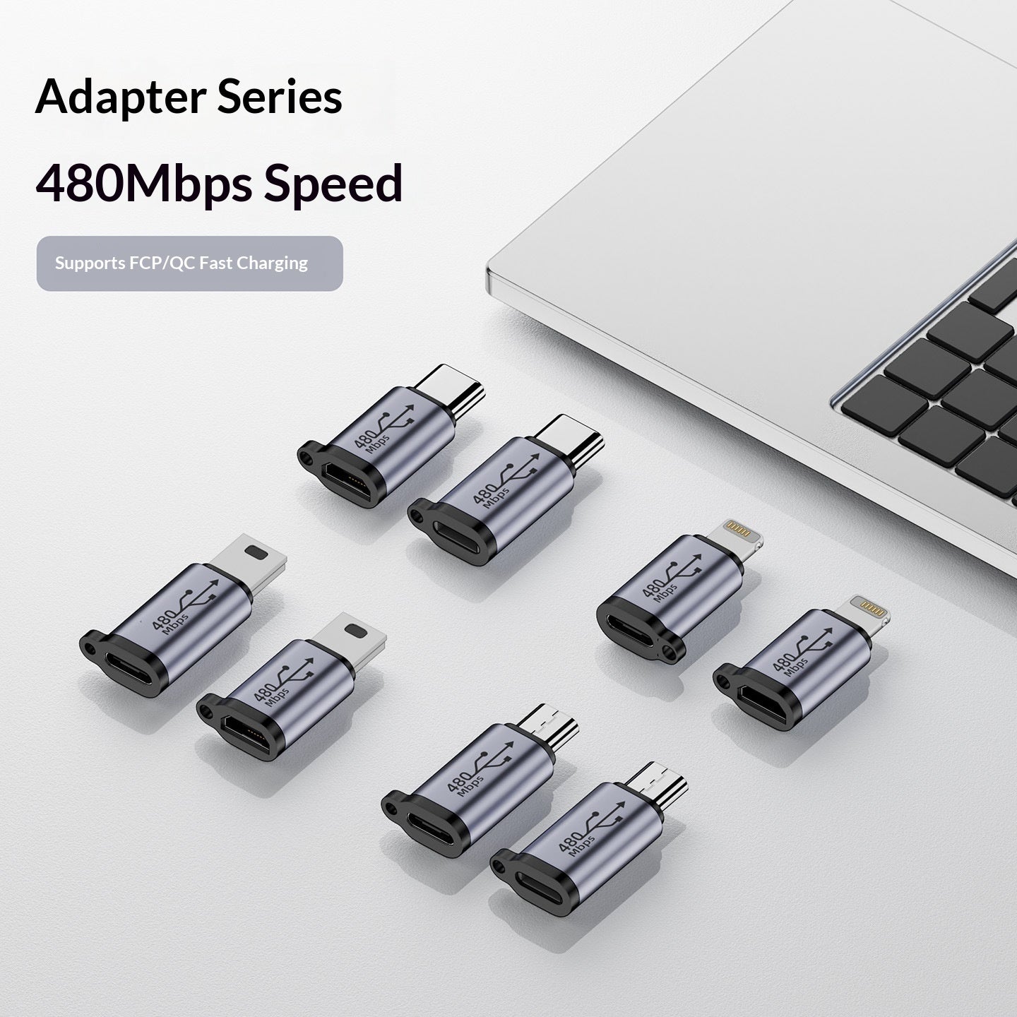Adaptador USB a mini V3 a cable de carga tipo C Adaptador T-port micro