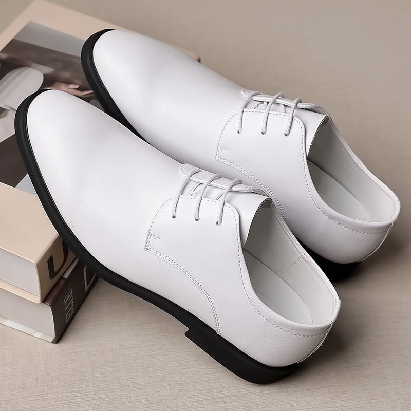 Zapatos de cuero informales de negocios para hombre con suela blanda