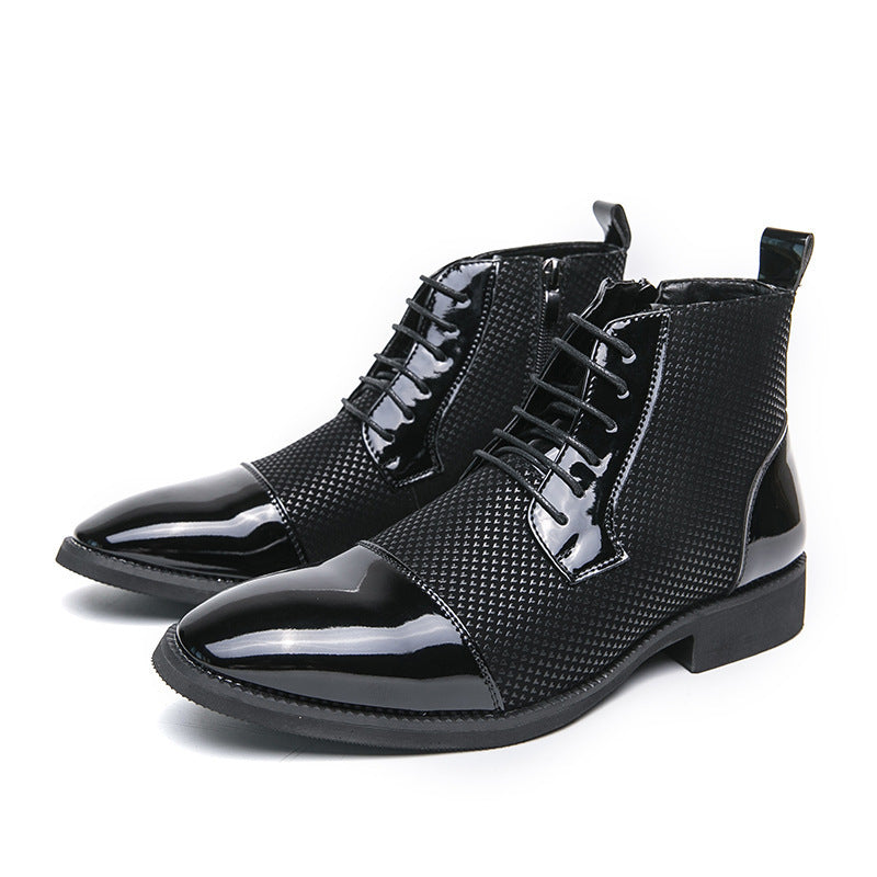 Nueva Moda Botines de Cuero Zapatos Formales de Negocios para Hombres
