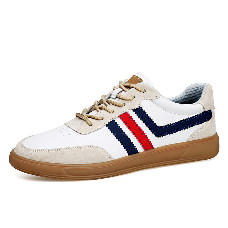 Zapatillas de cuero para hombre con plantillas internas para aumentar la altura y suelas de goma estilo tendón