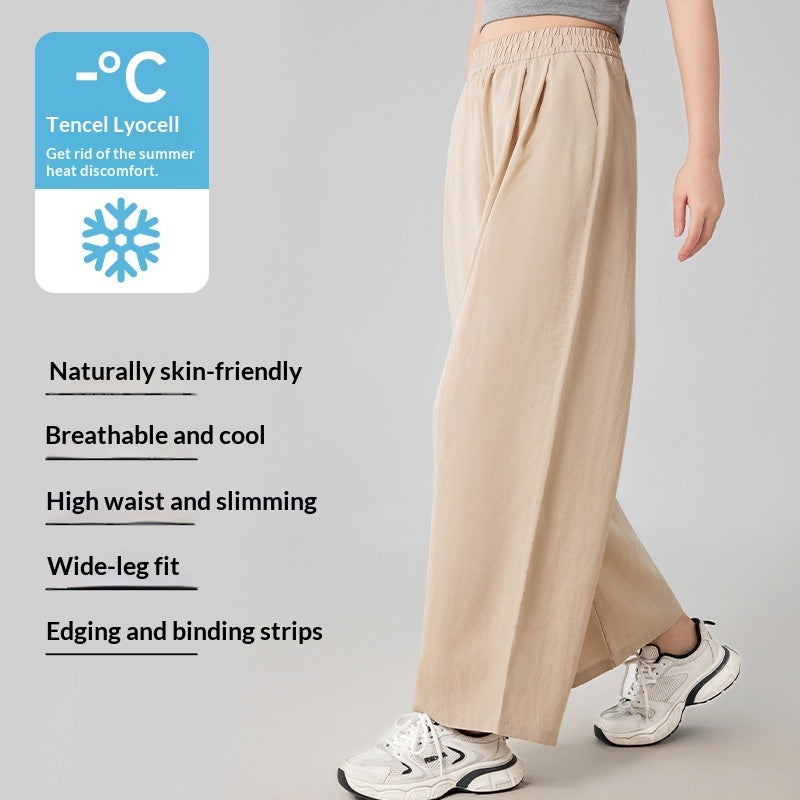 Pantalones de entrenamiento de talle alto, que realzan la figura, elásticos, refrescantes y transpirables