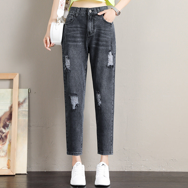 Ripped harem jeans