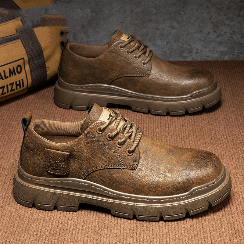 Zapatos de hombre de cuero suave negro de negocios para otoño, para exteriores, estilo británico