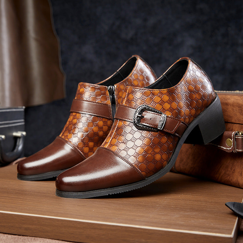 Nuevos Zapatos Casuales de Moda de Piel de Serpiente Cubana para Hombre
