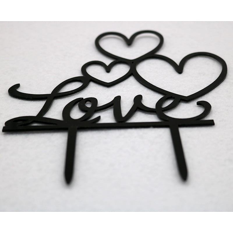 Decoración de pastel de acrílico "LOVE" para boda