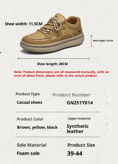 Zapatillas casual de cuero sintético para hombre