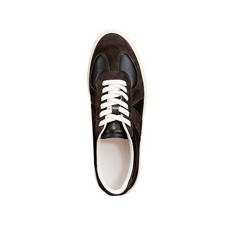 Zapatillas de skate planas casuales para pareja con combinación de colores retro