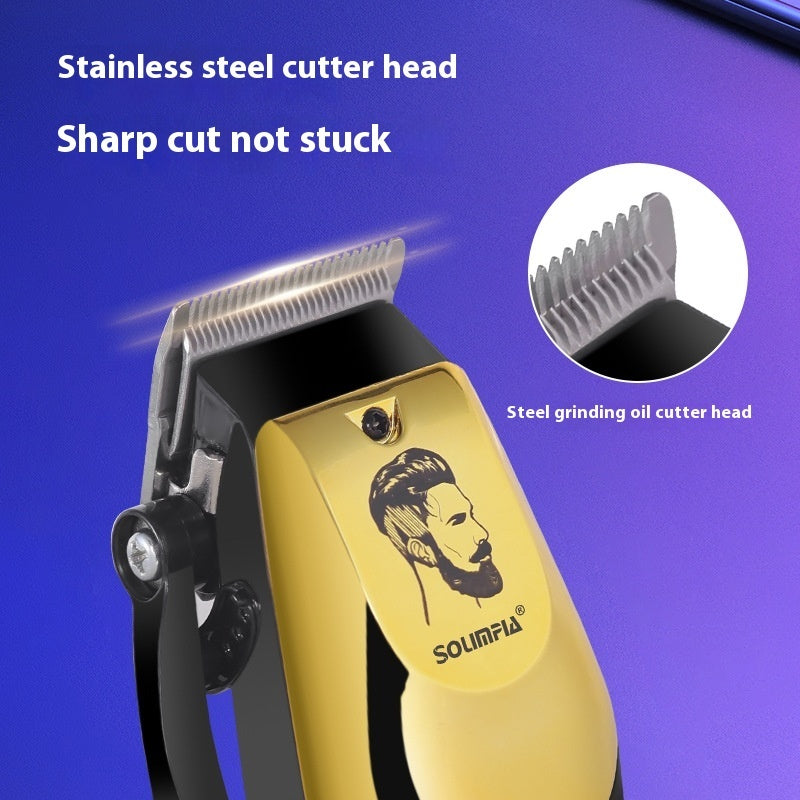 Cortapelos eléctrico con pantalla digital inteligente para peluquería, cabezal de corte, ajuste fino.