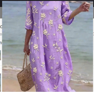 Casual Printed Temperament Long Skirt Girl - DRESS WELL STORE
