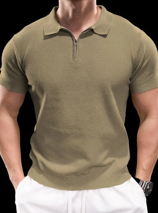 FlexKnit Active Knitted Zip Polo