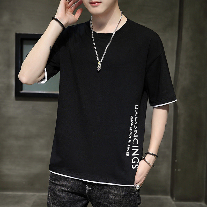 Men's Loose Casual All-Match Crew-Neck Short-Sleeve