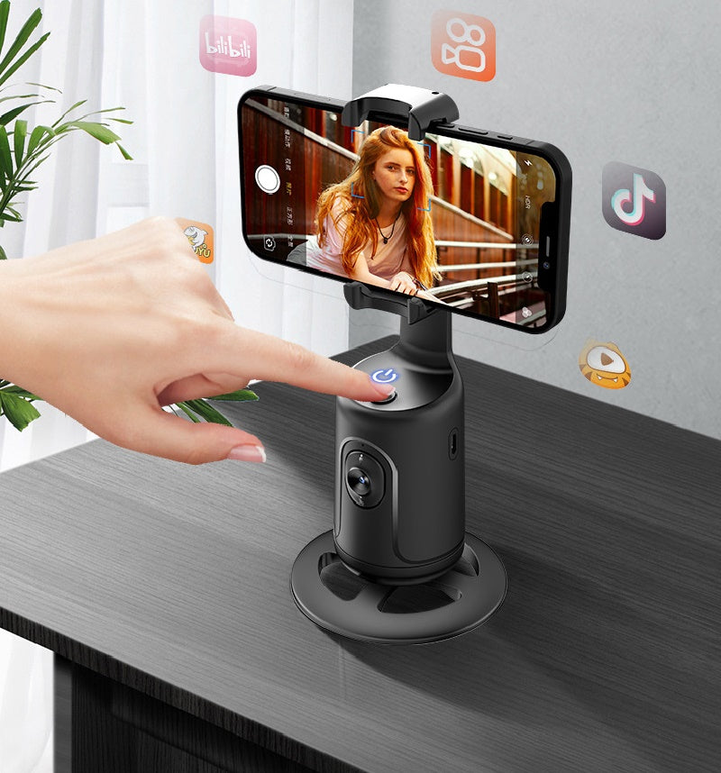 Gimbal de seguimiento facial automático 360 AI, soporte automático inteligente para teléfono con seguimiento facial para videos de smartphone, vlog, estabilizador de trípode en vivo