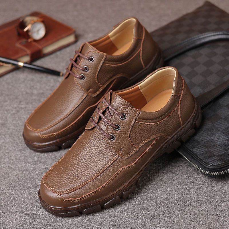 Zapatos de cuero para hombre con suela de tendón