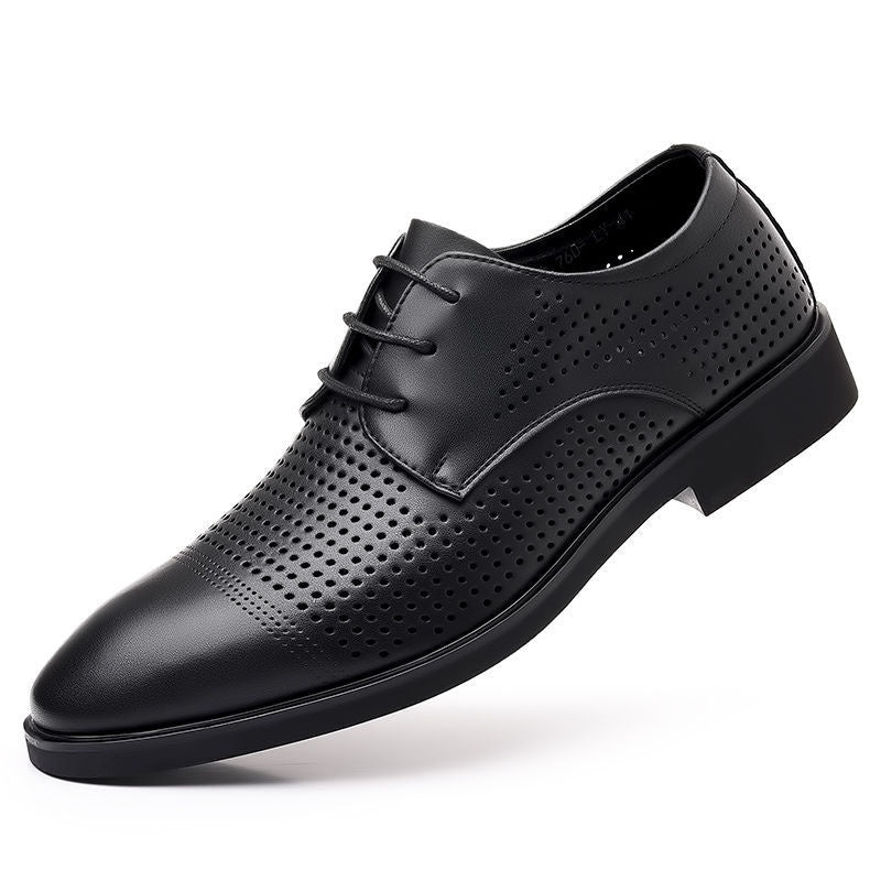 Zapatos de cuero informales de negocios para hombre con suela blanda