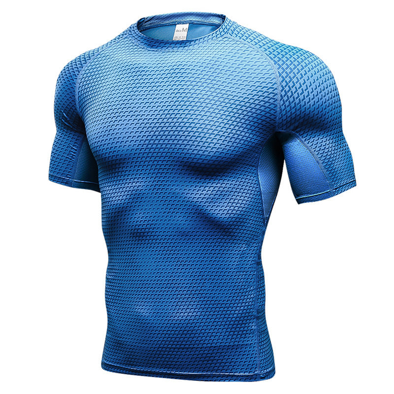 Ropa de hombre de manga corta de secado rápido con impresión 3D para fitness y entrenamiento de running