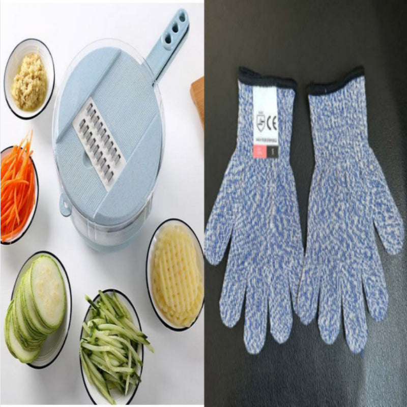Rebanador de mandolina 8 en 1, rebanador de verduras, pelador de patatas, rallador de zanahoria y cebolla con colador, cortador de verduras, accesorios de cocina