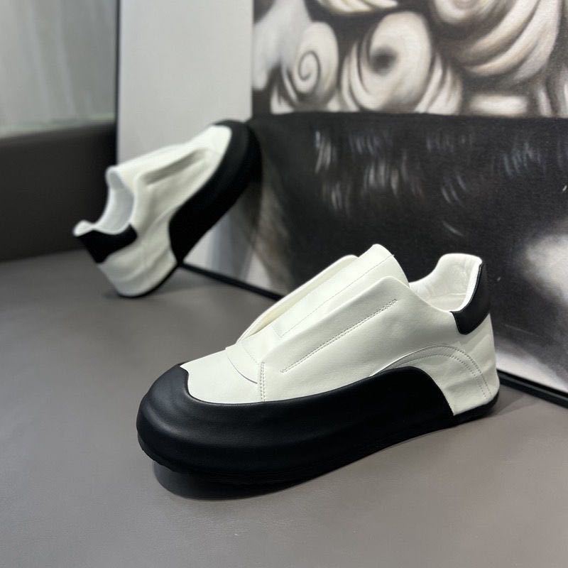 Zapatillas Casual Transpirables de Cuero Genuino sin Cordones para Correr
