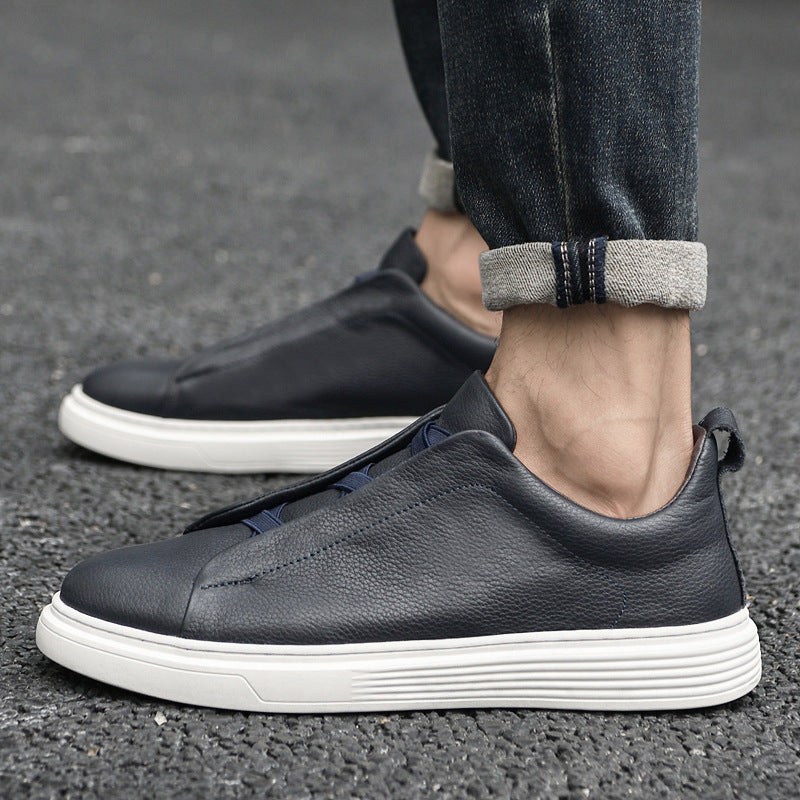 Zapatillas Deportivas Bajas de Piel Vacuna para Hombre