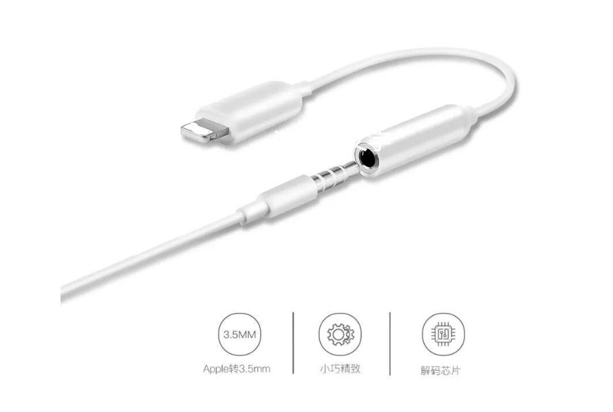 Adaptador de audio compatible para adaptador de audio 2 en 1 Lightning a 3,5 mm 78X