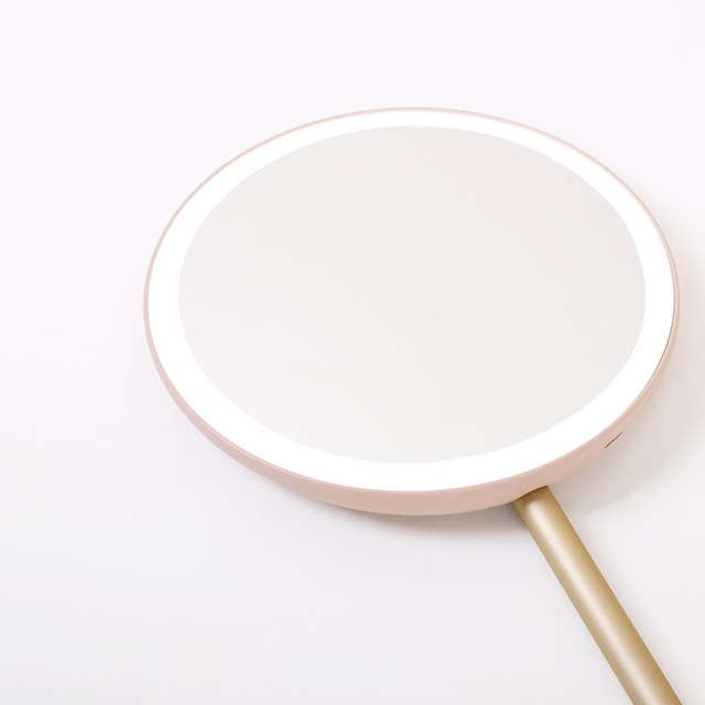 Espejo de maquillaje plegable LED