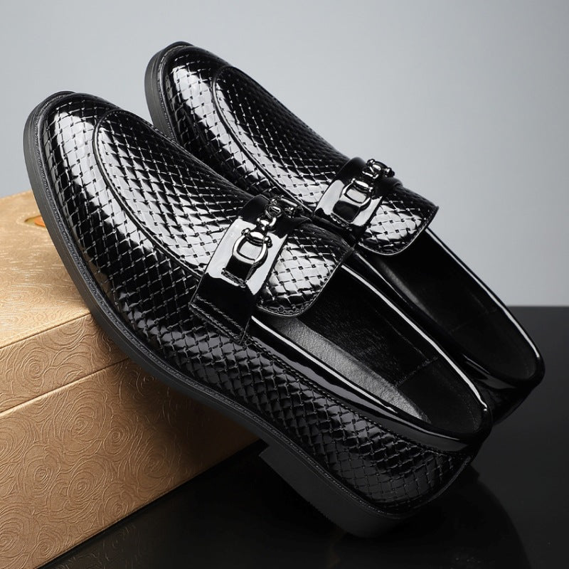 Zapatos de cuero de negocios para hombre, estilo británico minimalista