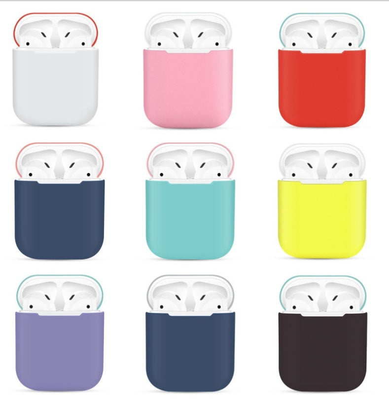 Compatible con Apple, funda protectora adecuada para la carcasa de protección de la caja de carga de auriculares inalámbricos Bluetooth, funda de silicona antiporatable