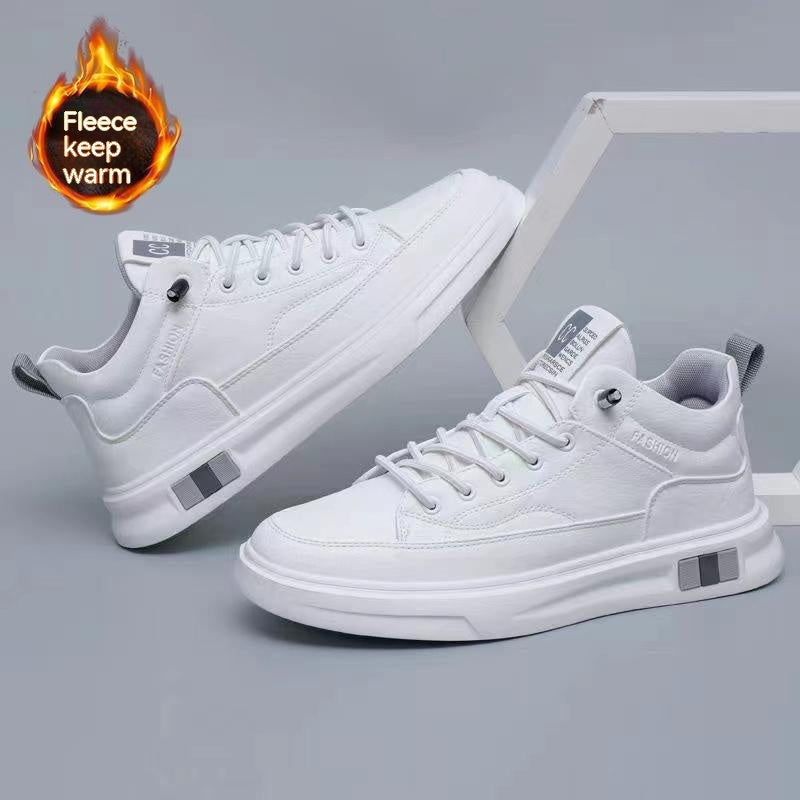 Zapatillas deportivas versátiles de forro polar grueso para hombre, zapatillas casuales que combinan con todo