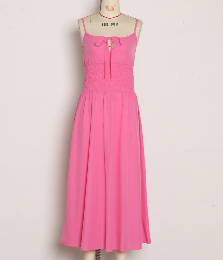 Lace-up Waist-Cinching Womens Slip Dress