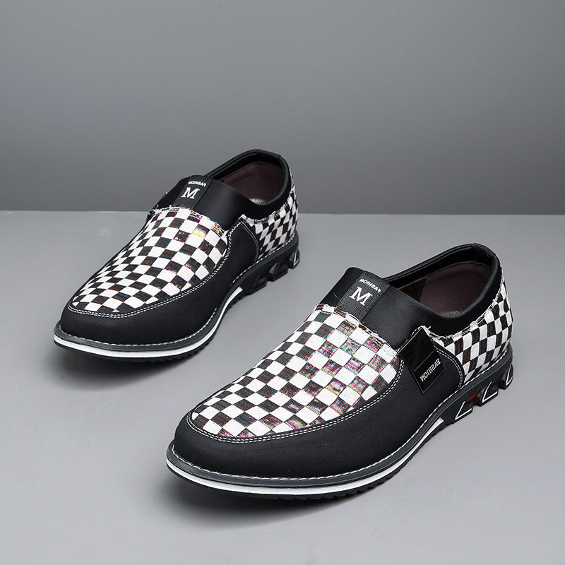 Zapatos de cuero para hombre estilo británico, casuales de negocios, talla grande