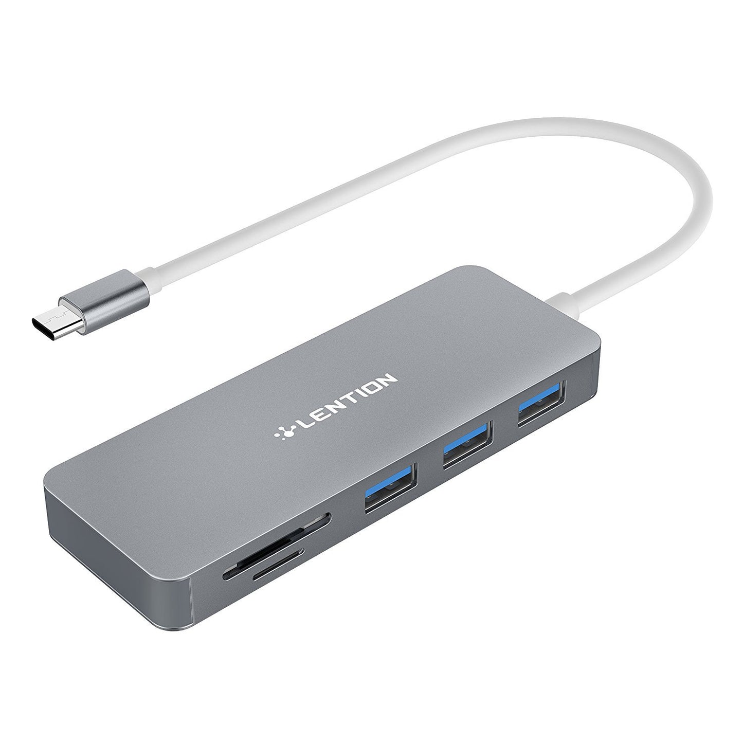 Lector de tarjetas multifunción USB 3.0 con concentrador