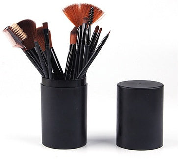 Juego de brochas de maquillaje de 12 piezas para rubor, sombra de ojos, pestañas, iluminador