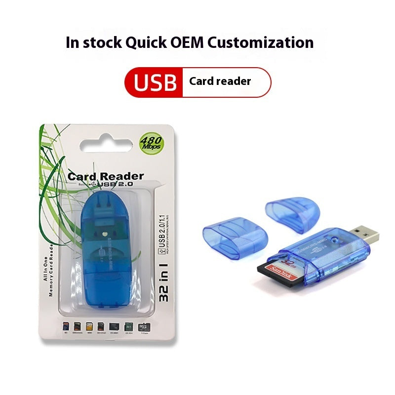 Creative LED Transparent USB Card Reader