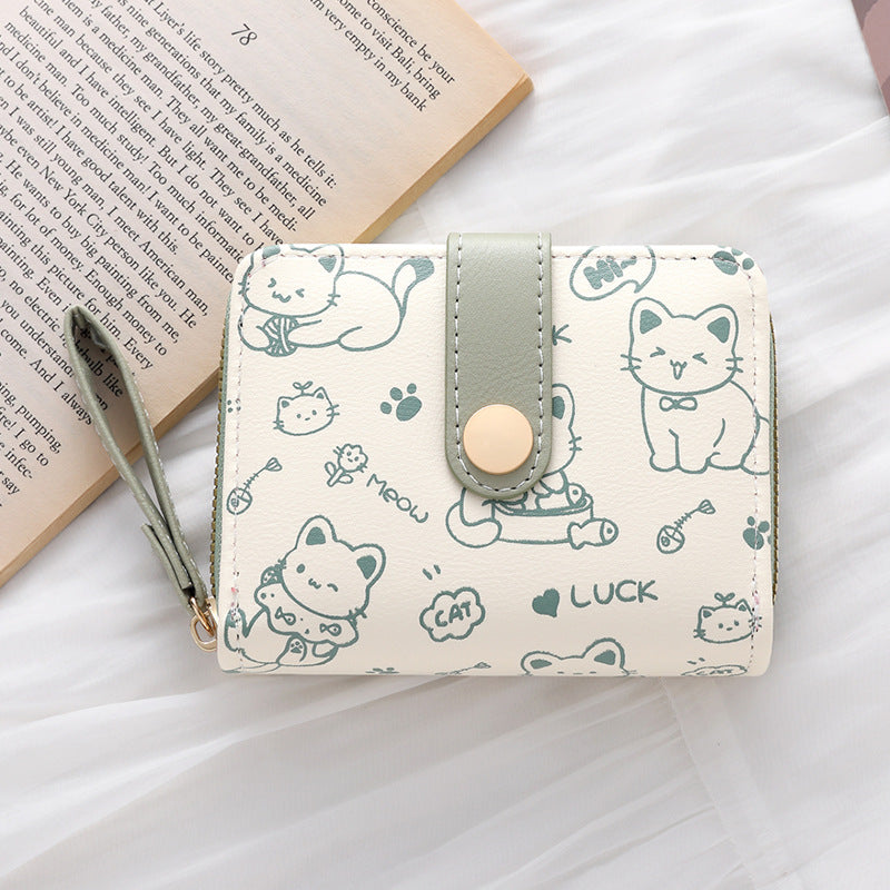 Cartera de mano para mujer estilo japonés, sencilla y linda