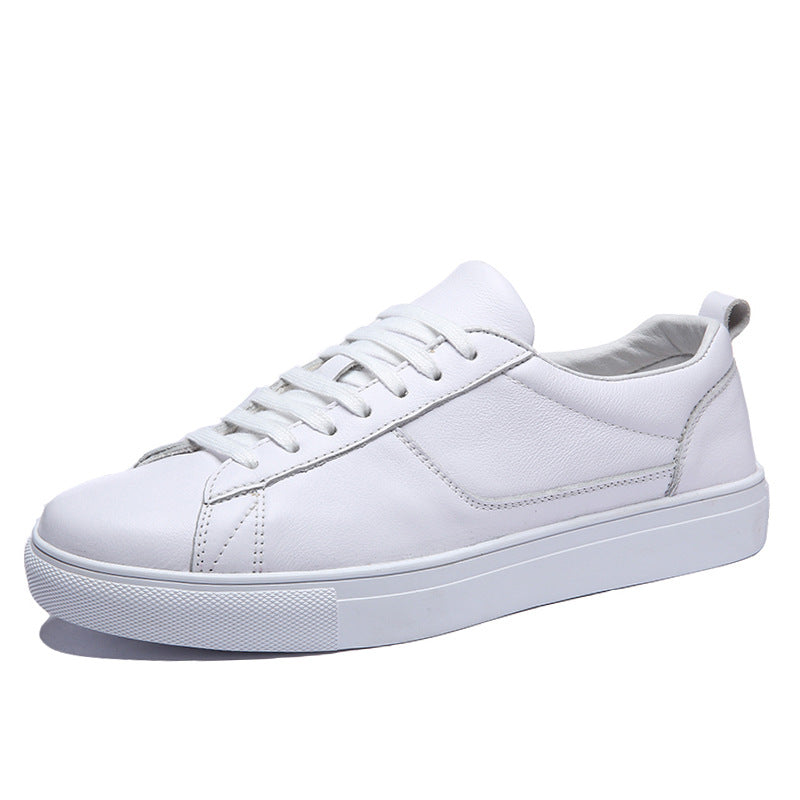 Small White Shoes Men's Leather Oversized Sneakers