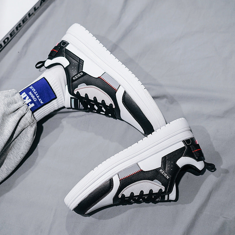 Zapatillas blancas deportivas casual de plataforma para hombre