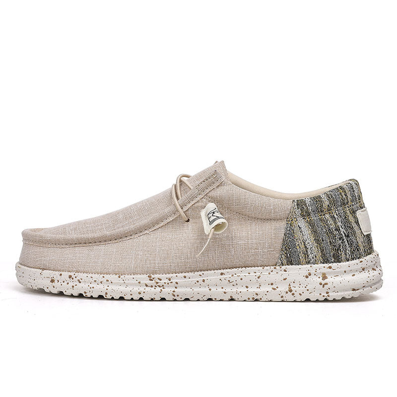 Zapatillas de lona informales transpirables con retales para hombre