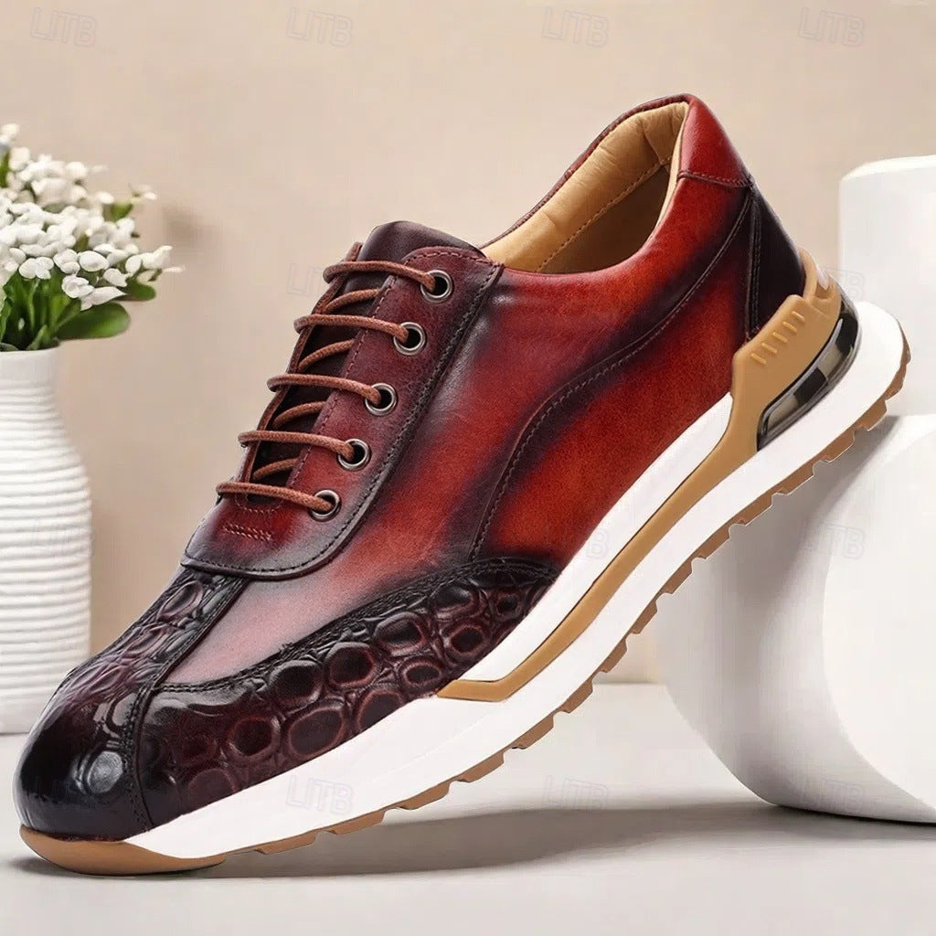 Zapatos de hombre de primera capa de cuero de vaca
