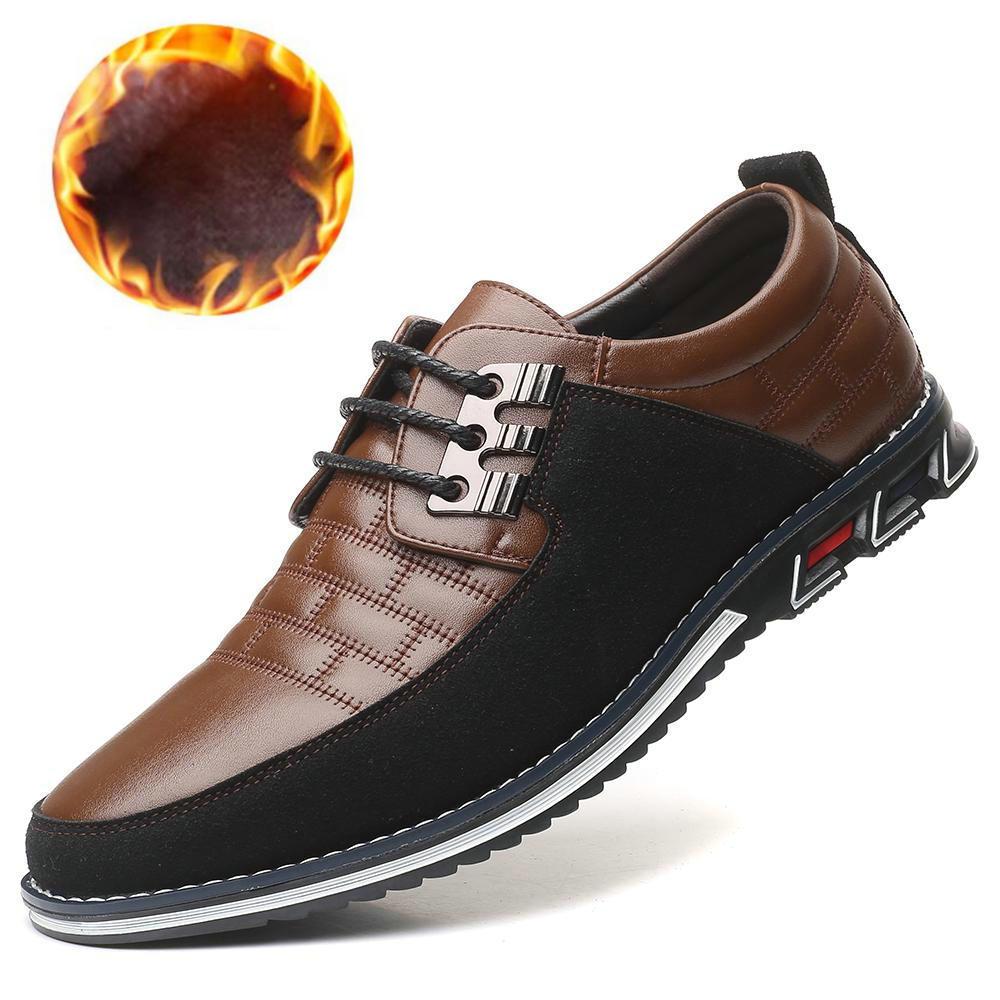 Zapatos casuales de hombre con cordones y punta redonda