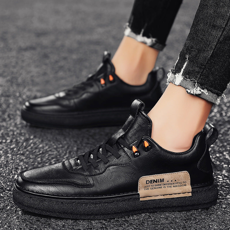 Zapatillas casual de piel versátiles para hombre