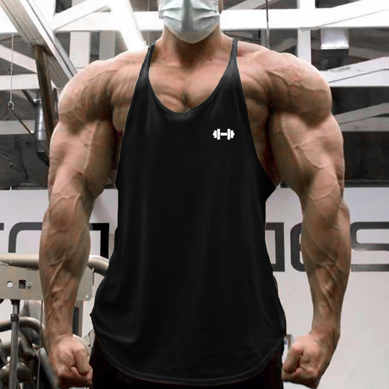 Mens Loose-Fit Sweat-Absorbent Breathable Tank Top For Summer Workouts And Fitness