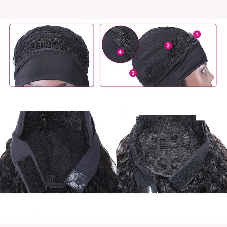 Diadema con mecanismo de tira recta para cabello humano