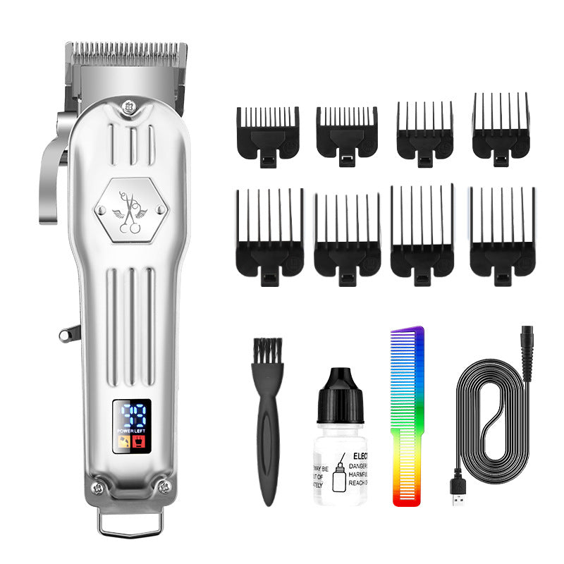 Cortapelos eléctrico para hombre, peluquería, corte de pelo con cabeza de aceite